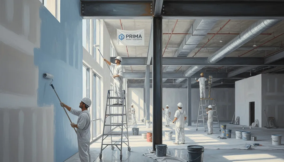 Sacramento commercial painting contractors applying durable exterior coatings on a business property