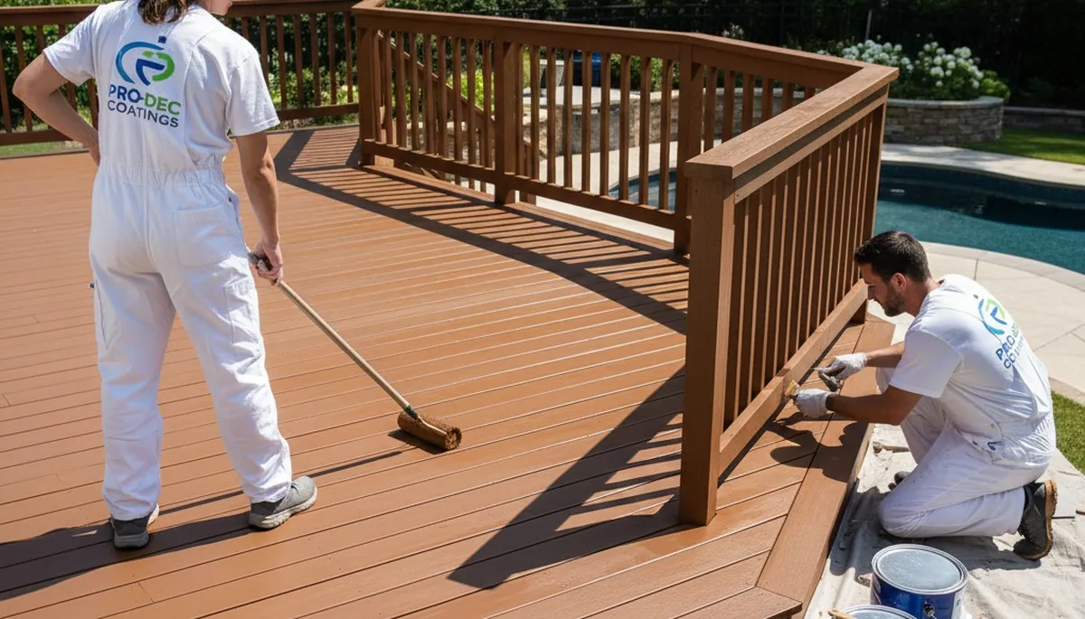 Sacramento deck painting service for wood and composite outdoor surfaces with durable protective finish